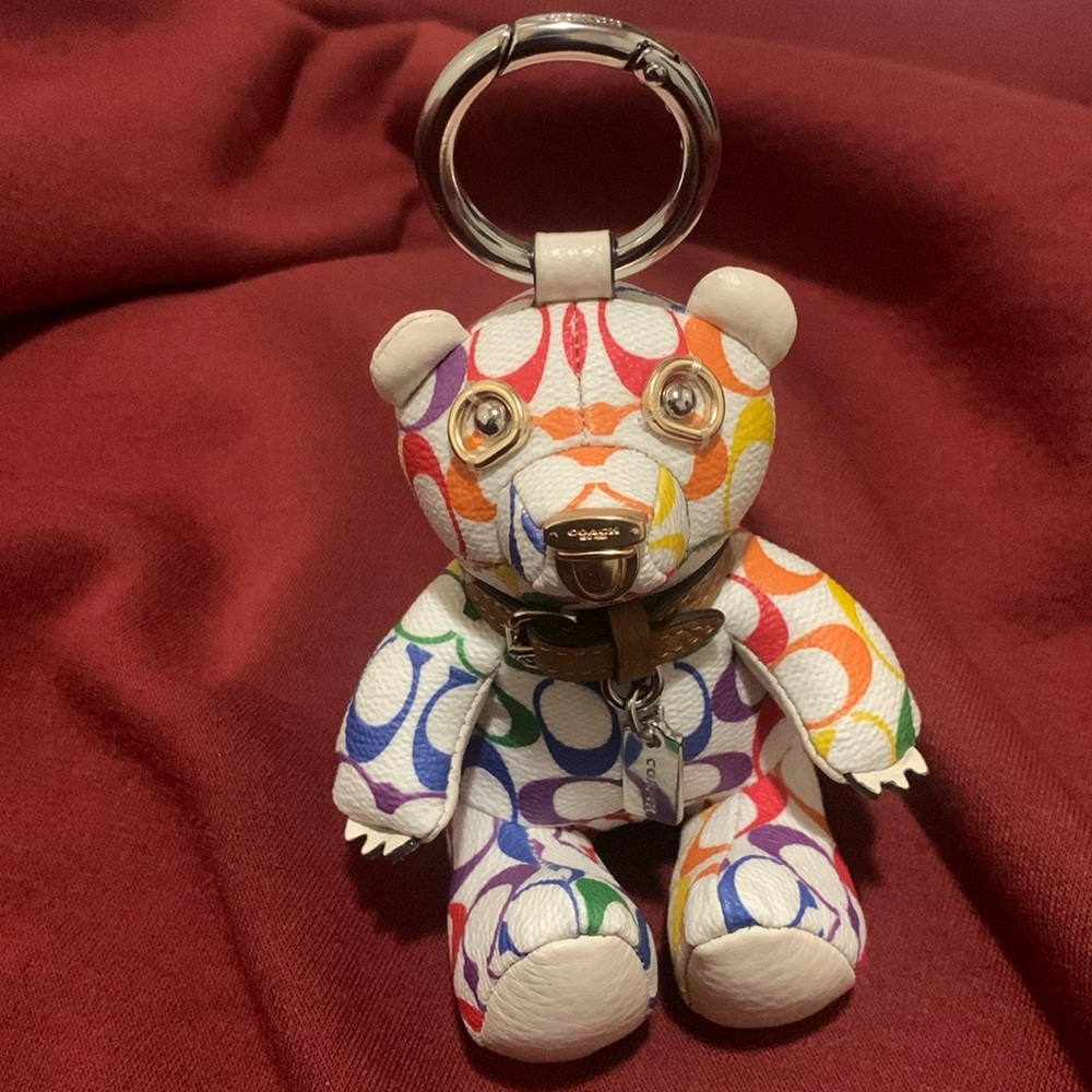 Coach bear bag charm